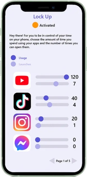 Lock Screen Revisited: app limits at a chosen strictness
