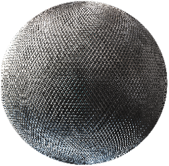 Knurled aluminium material swatch