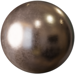 Brushed brass material swatch